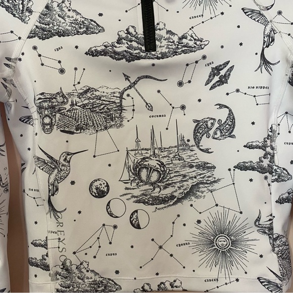 NWT Greyson Dreamers Toile Nova mock neck athletic shirt with zipper - Picture 4 of 12